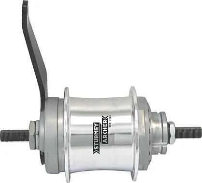 Sturmeyarcher Hinterradnabe 116 mm Vollachse 160 mm Rücktrittbremse 32 GTS Sturmey Archer S2C 2S Kick Shift Silver City