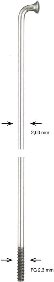 Alpina Speiche Speiche Edelstahl 2x292 mm
