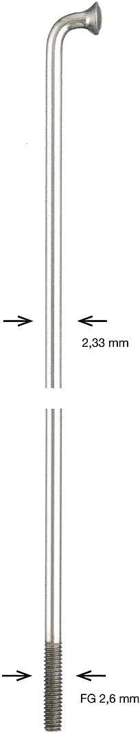 Alpina Speichenspeiche Edelstahl 2,34x258 mm