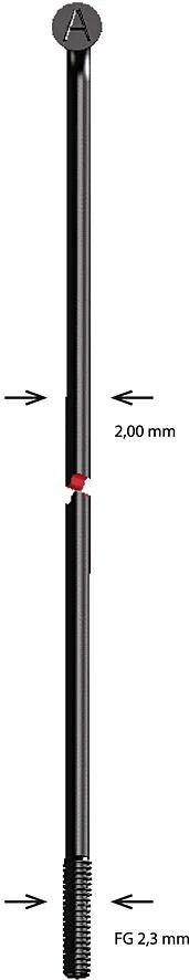 Alpina Speiche Speiche Edelstahl 2x262 mm b