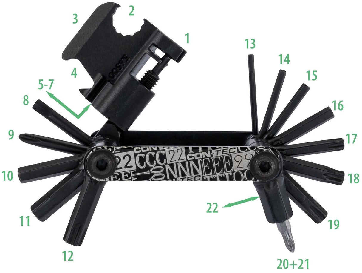 Contec Multifunktionswerkzeug-Taschengerät – F22 Stealth CT Multifunktionsgerät F22 22 Funktionen