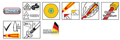 Connex-Produkte Kreuzschraubendreher PZ2 100 mm isoliert 1 kV
