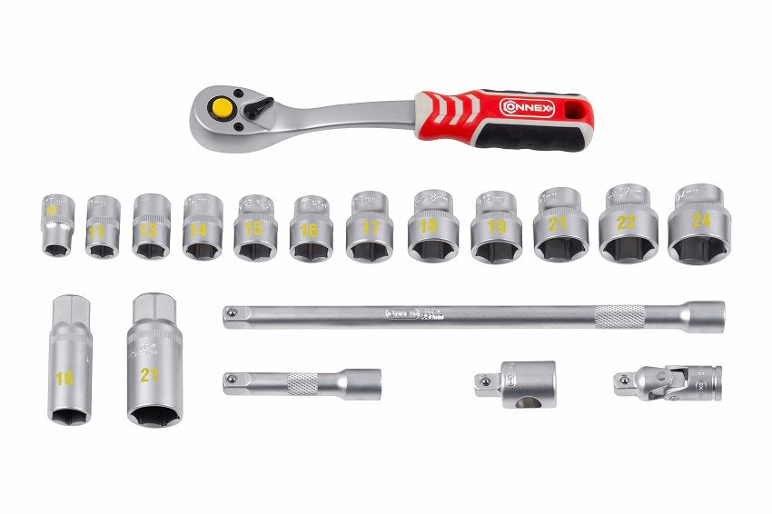 Connex Products Steckschlüsselsatz Profi 3 8 19-teilig