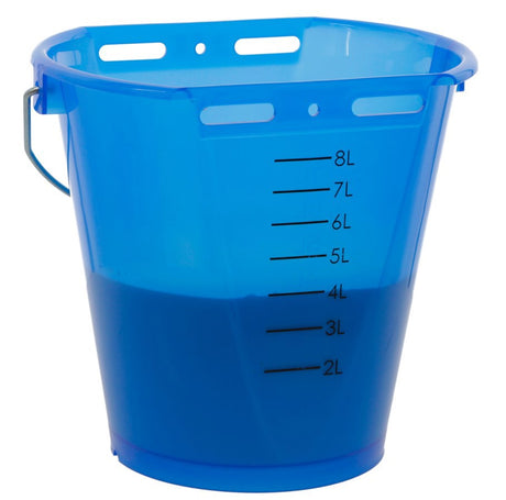 Produkte Kälbereimer Kunststoff abgeflacht blank blau transparent