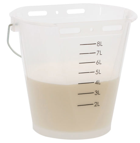 Produkte Kälbereimer Kunststoff abgeflacht blank weiß transparent