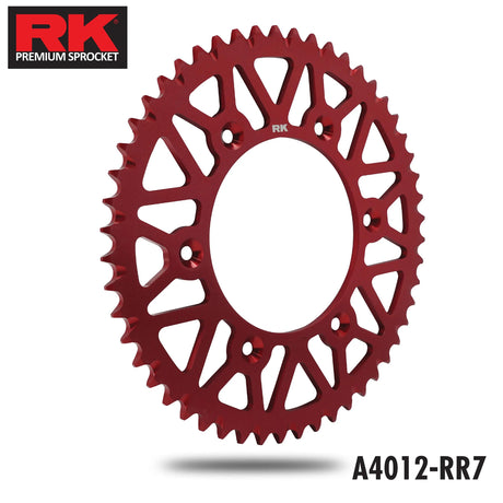 Rk Kettenrad 520 50z Alu rot eloxiert. selbstkl