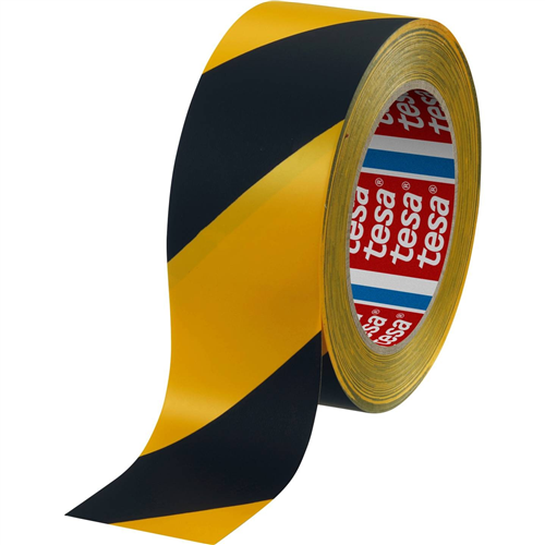 Tesa Markierungsband schwarz gelb 50mm 33m | 6 Stück