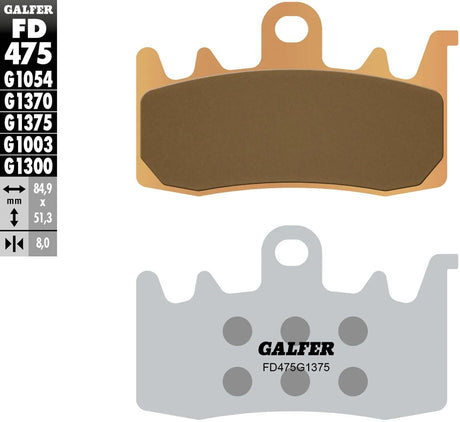 Galfer Bremsbeläge fd475 Bremsbelag fd475 g1375 Sint.Metal str. sp.