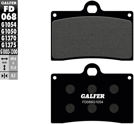 Galfer Bremsbeläge fd068 Bremsbelag fd068 g1054 organisch