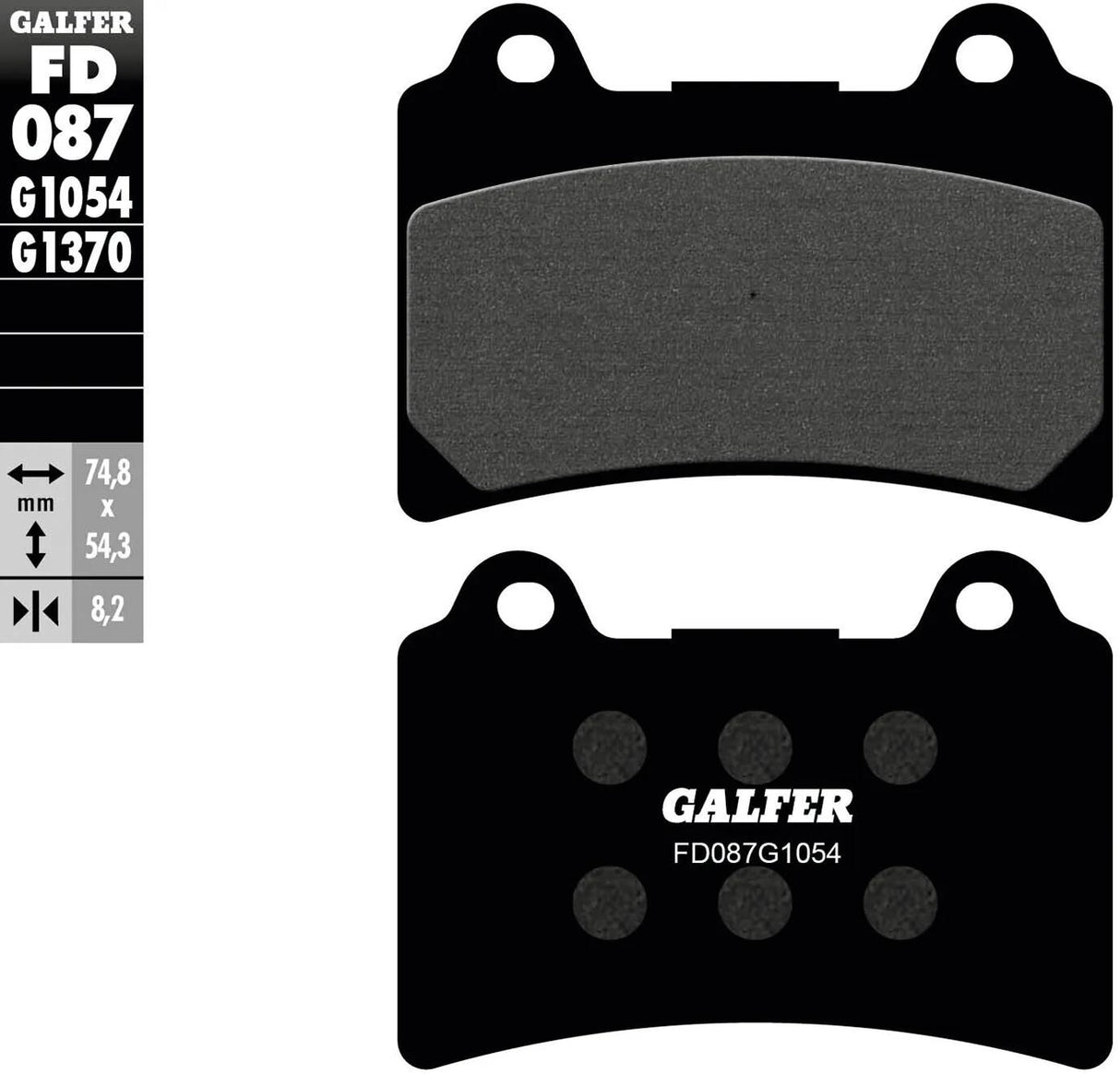 Galfer Bremsbeläge fd087 Bremsbelag fd087 g1054 organisch