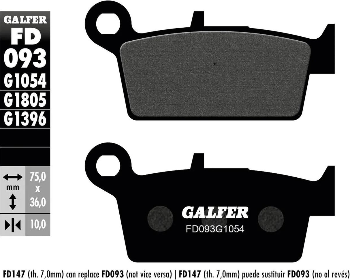 Galfer Bremsbeläge fd093 Bremsbelag fd093 g1054 organisch