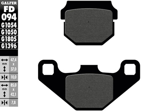Galfer Bremsbeläge fd094 Bremsbelag fd094 g1054 organisch