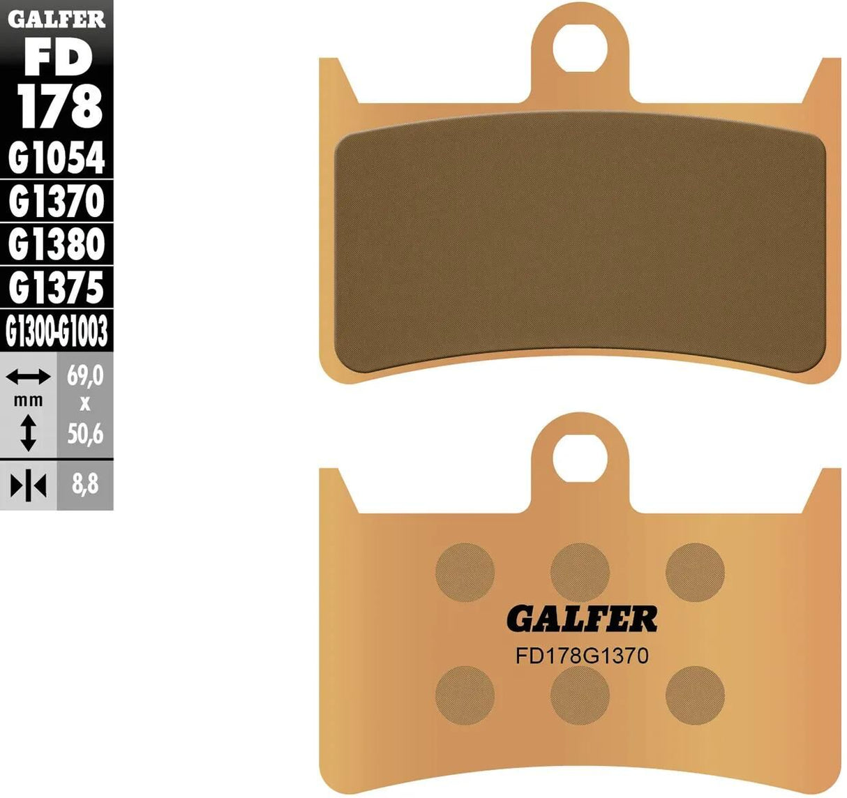 Galfer Bremsbeläge fd178 Bremsbeläge Sinter fd178 g1370