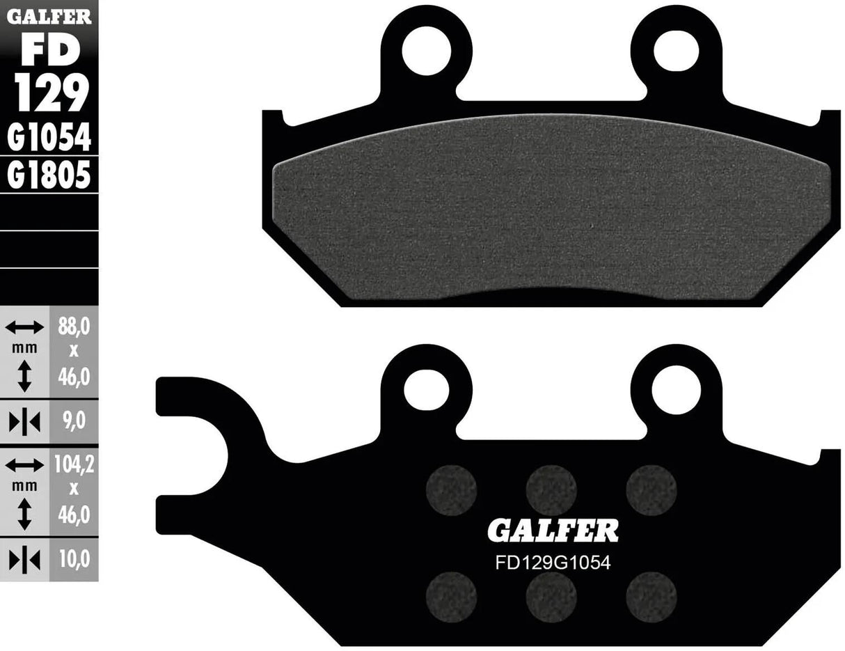 Galfer Bremsbeläge fd129 Bremsbelag fd129 g1054 organisch