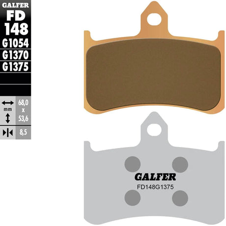 Galfer Bremsbeläge fd148 Bremsbelag fd148 g1375 Sintermetall