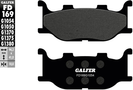 Galfer Bremsbeläge fd169 Bremsbelag fd169 g1054 organisch