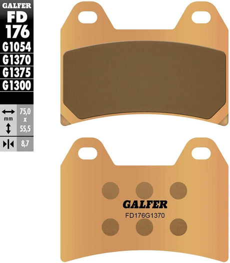 Galfer Bremsbeläge fd176 Bremsbelag fd176 g1370 Sintermetall str.