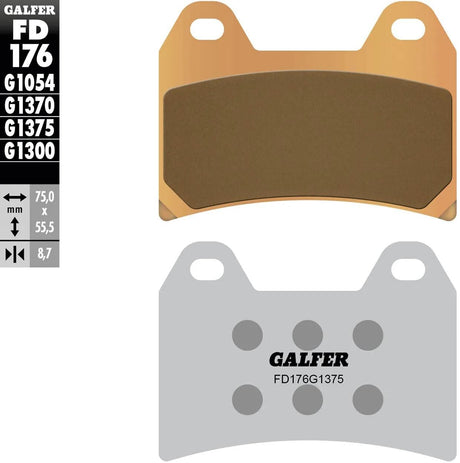 Galfer Bremsbeläge fd176 Bremsbelag fd176 g1375 Sint.Metal str. sp.