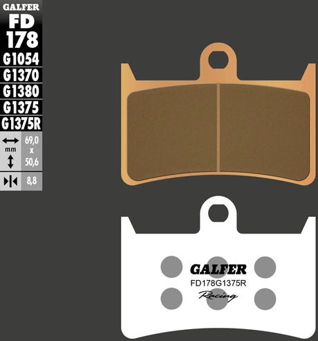 Galfer Bremsbeläge fd178 Bremsbelag fd178 g1375r Sintermetall