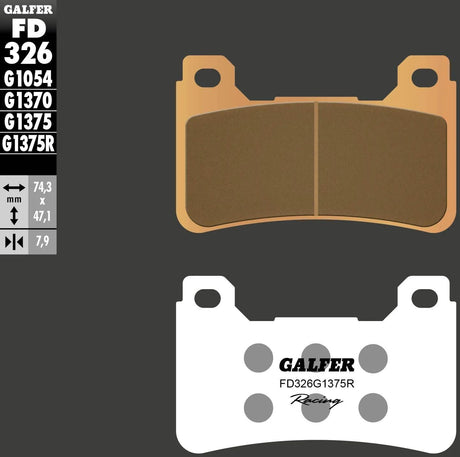 Galfer Bremsbeläge fd326 Bremsbelag fd326 g1375r Sint.Metal Racing