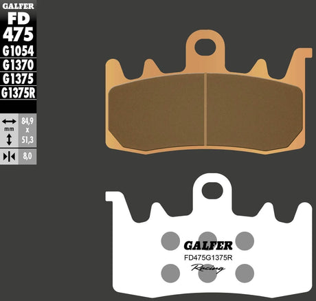 Galfer Bremsbeläge fd475 Bremsbelag fd475 g1375r Sint.Metal Racing