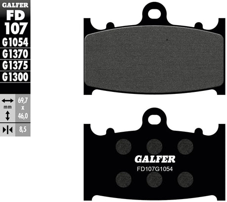 Galfer Bremsbeläge fd107 Bremsbelag fd107 g1054 organisch