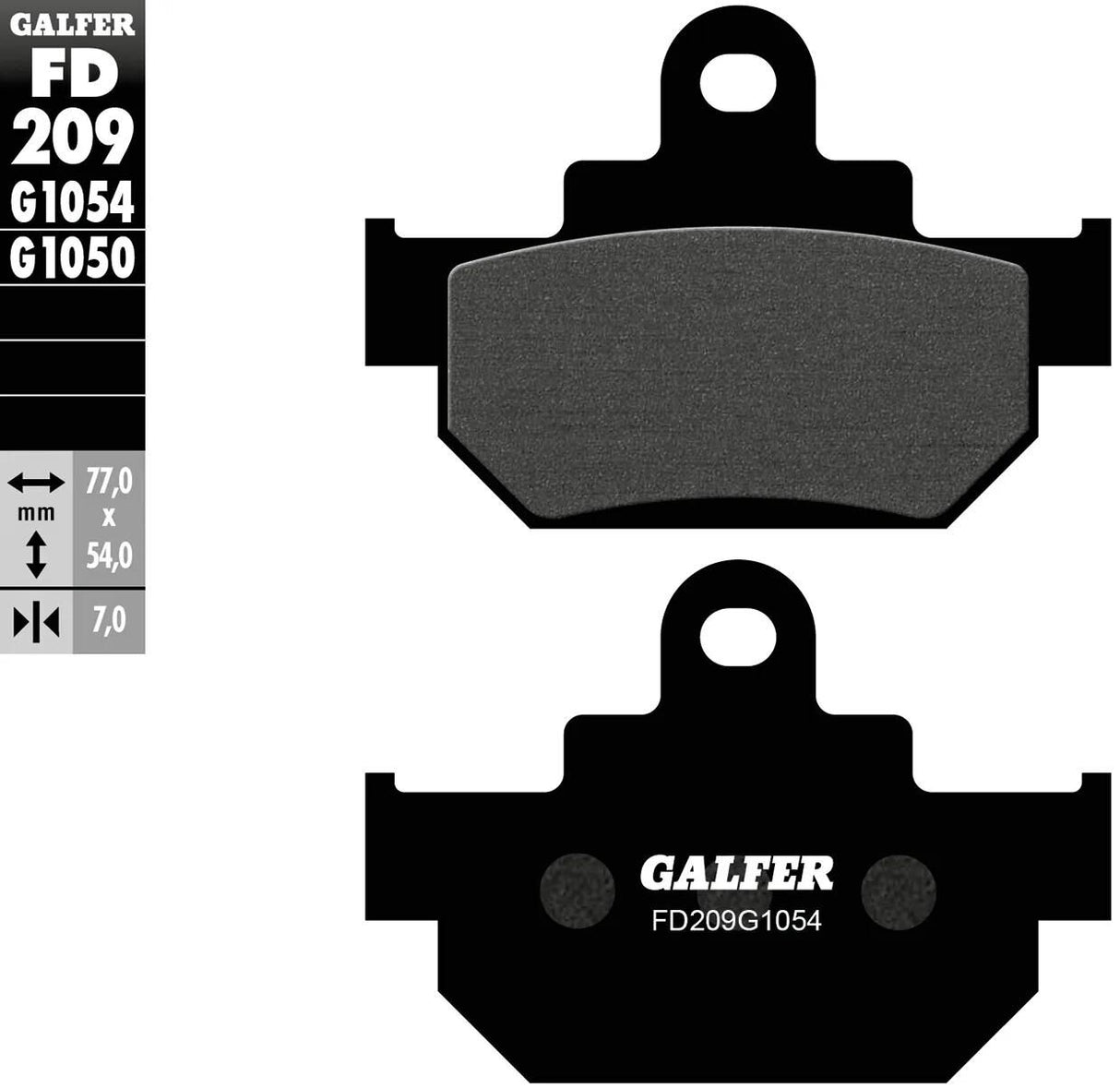 Galfer Bremsbeläge FD209 Bremsbelag FD209 G1054 Bio-Standard