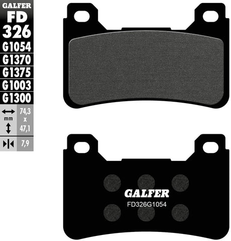 Galfer Bremsbeläge fd326 Bremsbelag fd326 g1054 organische Straße