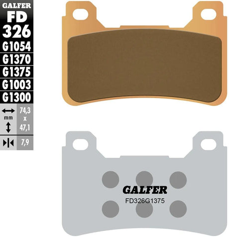 Galfer Bremsbeläge fd326 Bremsbelag fd326 g1375 Sint.Metal str. sp.
