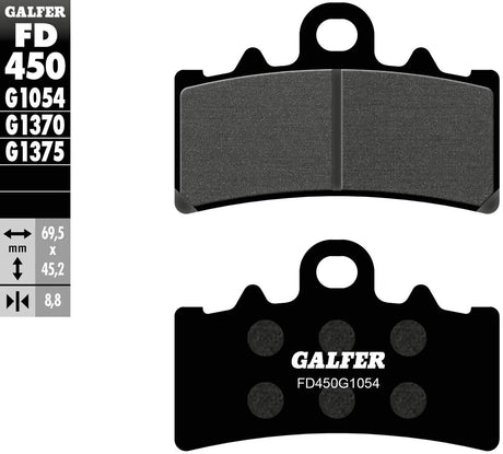 Galfer Bremsbeläge FD450 Bremsbelag FD450 G1054 Bio-Standard