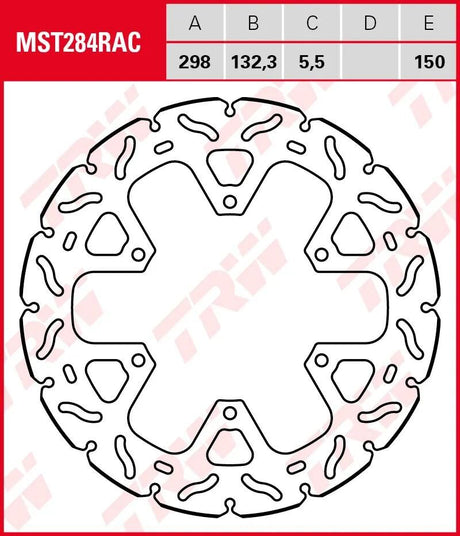 TRW Bremsscheibe MST284RAC Rotor MST284RAC starr