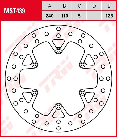 TRW Bremsscheibe MST439 vom Rotor MST439 starr