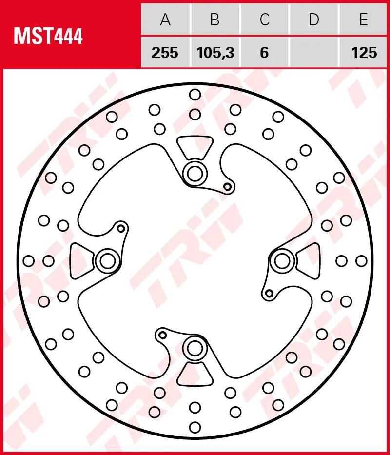 TRW Bremsscheibe MST444 vom Rotor MST444 starr