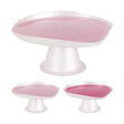 Home styling taartplateau 21cm 2 assorti glitter roze donkerroze