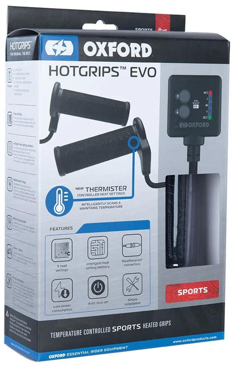 Oxford-Heizgriffe hotgrips®evo. Heizgriffe Evo S 22+25mm offen 5-stufig