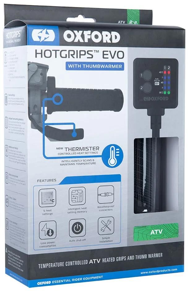 Oxford-Heizgriffe hotgrips®evo. Heizgriffe Evo, 22+25 mm, offen, dual, 5-stufig