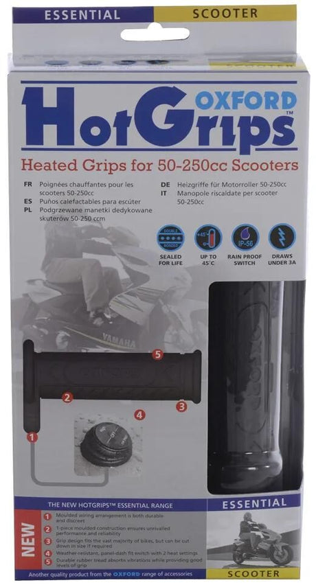 Oxford Heizgriffe hotgrips®essential . Heizgriffe Scoot 22+25mm offen 2-stufig