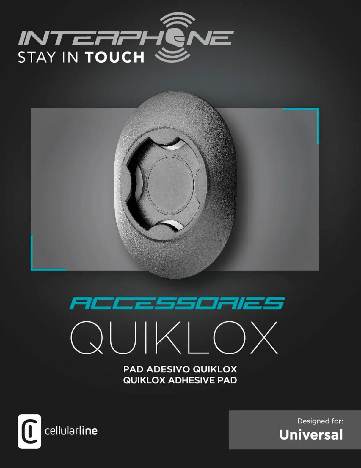 Interphone Handytasche Halter Quiklox Quicklox Platte z. selbstklebende Handy-Ba