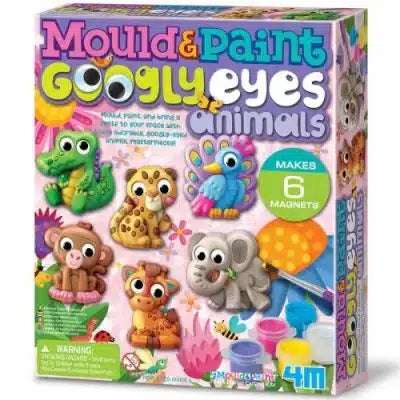 4 m Basteln – Gießen und Malen – Tiere mit Kulleraugen – 6 Vorlagen – kreatives Spielzeug – 5 Jahre
