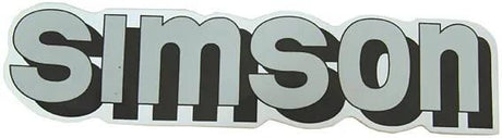 Mza Simson Deko Schriftzug Simson Weiß Silber für Tank