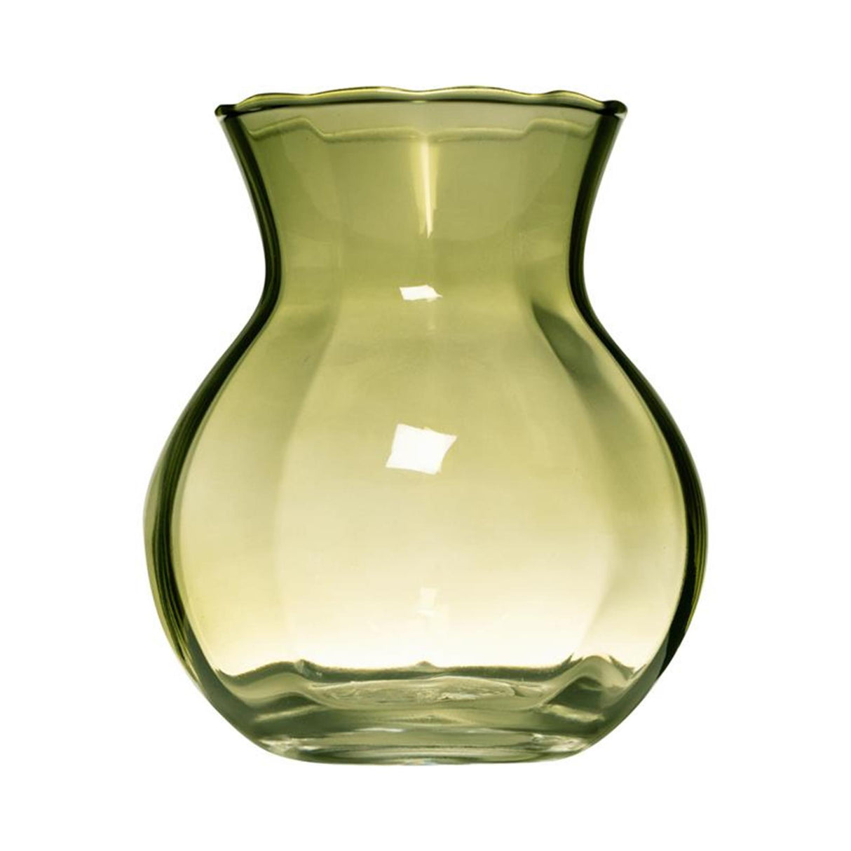 Beilglas Yves Swirl Bauchvase grün ø11xh13cm