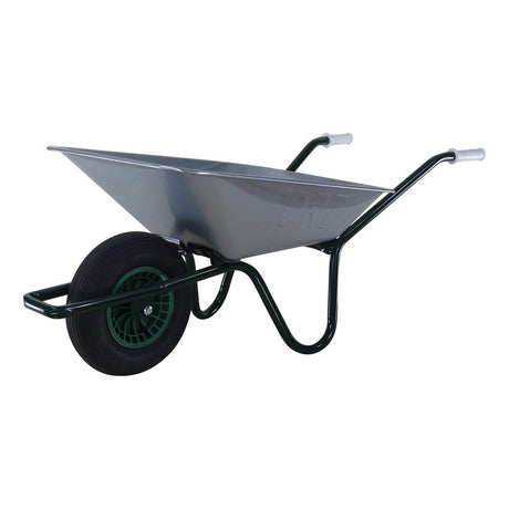 Fort Products Gartenschubkarre, verzinkter Behälter, 85 l, Gelbasis