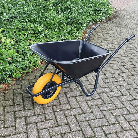 Mm Produkte Schubkarre 85l Kunststoffbehälter schwarz zerlegt NML Rad ​​1