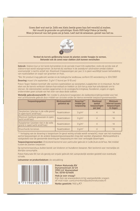 Pokon Bio gegen Schnecken Granulat 900gr
