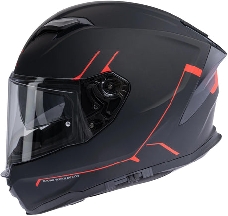 Spec-x Integralhelm SX-82.03 R2 Stinger Helm SX-82.03 R2 Schwarz Matt Rot M Pin lesen