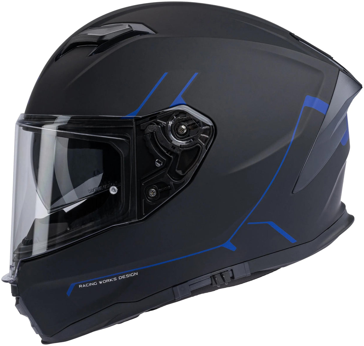 Spec-X Integralhelm SX-82.03 R2 Stinger Helm SX-82.03 R2 Schwarz Matt Blau XS Pin Re