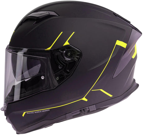 Spec-x Integralhelm SX-82.03 R2 Stinger Helm SX-82.03 R2 BW Matt Neongelb M Pin