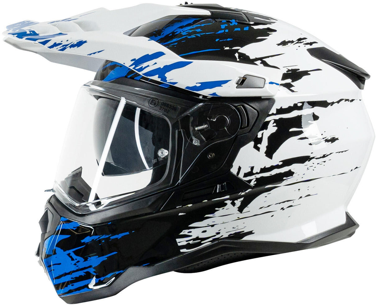 Spec-X Enduro Helm SX-62.01 R1 Stinger Adv Helm Spac-X SX-62.01 R1 Sting. adv xxl weiß blau