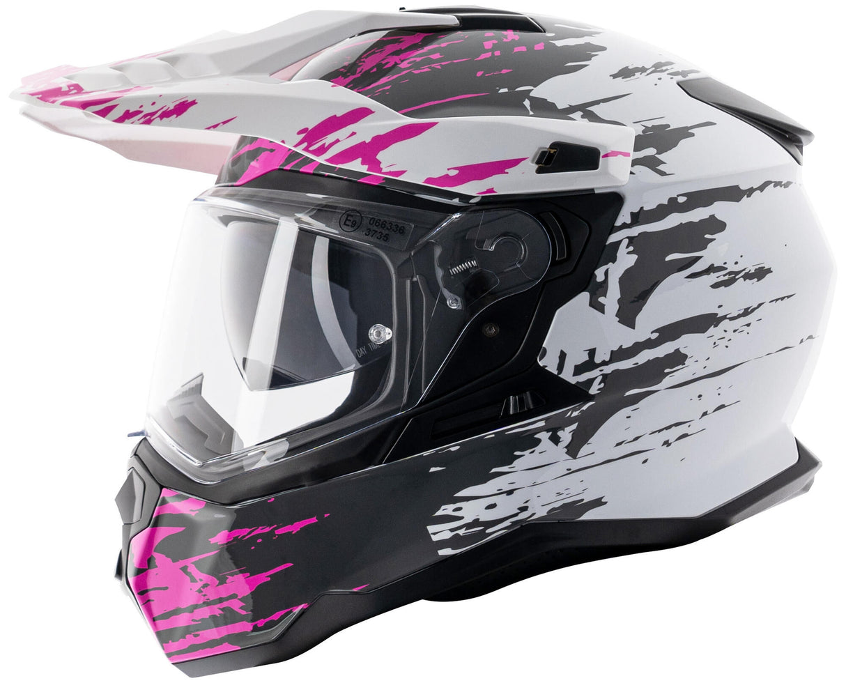 Spec-x Enduro-Helm SX-62.01 R1 Stinger Adv Helm Spac-X SX-62.01 R1 Stinger Adv M Weiß Rosa