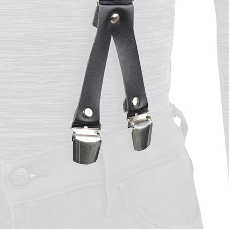 Oxford-Hosenträger, Hosenträger, Riggers, schick, schwarz